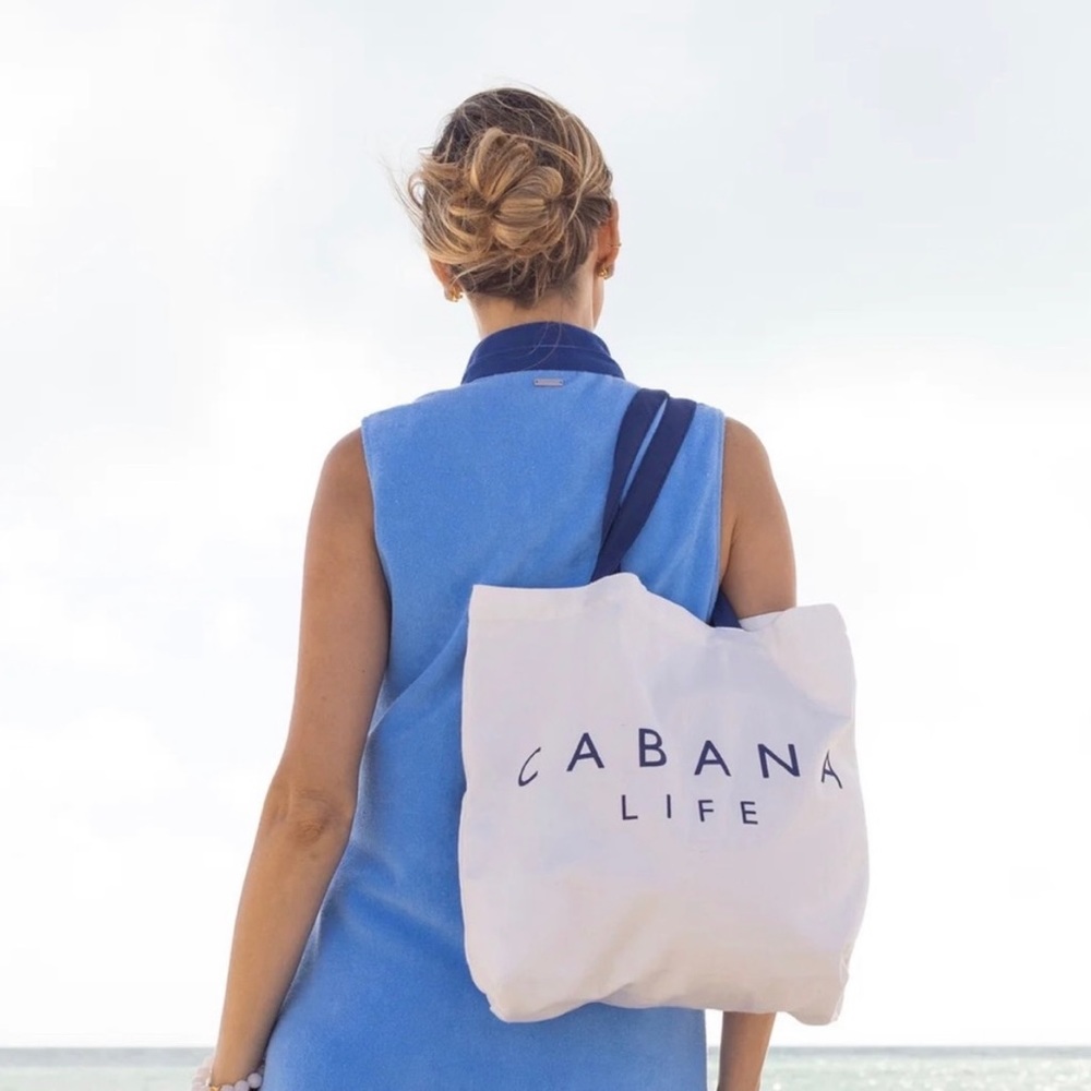 NWT Cabana Life Logo Canvas Tote